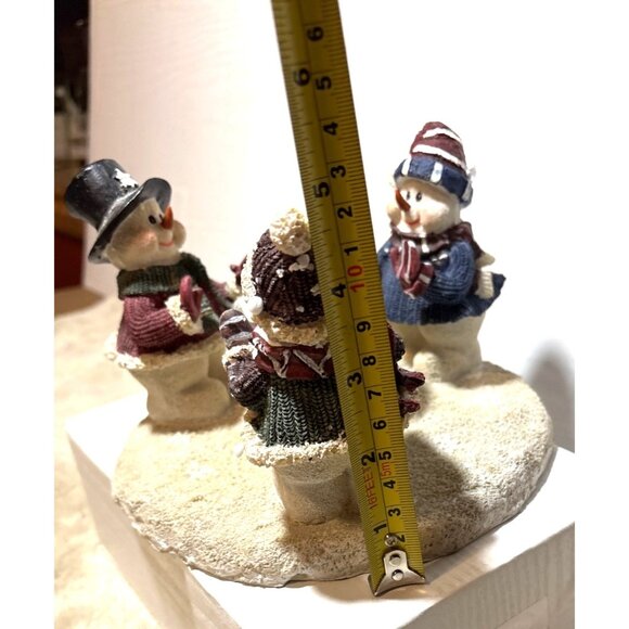 Circle of Snow Friends Candle Holder Regal Greetings & Gifts Winter Decor 7.5" - Picture 8 of 9